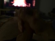 Solo xmas masturbation until huge load of cum