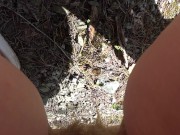 Foot fetish and pissing outdoors  Feet in Calvin Klein slippers POV 9/16