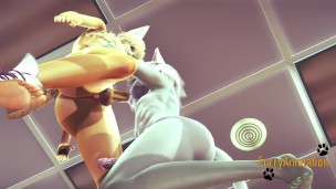 Furry Yaoi - Fox & Cat at School 1/2