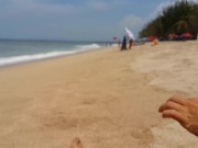 Sandy ASS n BUT PLUG Adventure at Public Beach 15/16