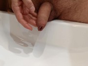 I pee and masturbate with saliva.