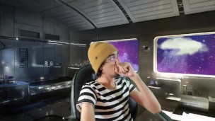 QuestAfterDark ~ Lonely Astronaut uses sex toy to masturbate