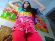 Hairy Slutty Floppy Ass Cellulite PAWG Fetish Slut Onlyfans Girl Strips Cute Pink Outfit Tights Legs 4/16