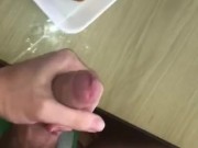 Adding the sauce to her snack