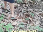BIG ASS WIFE doggy in JUNGLE  Risky OUTDOOR  2/16