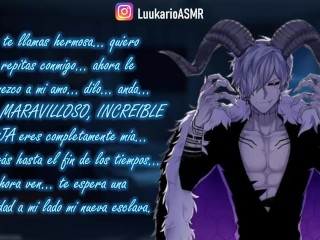 ASMR (sfw) DEMONIO te hace su ESCLAVA BESOS Roleplay ESPAÑOL
