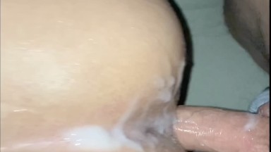 Cum on milf's ass from pornhub's tightest ass a lot of cum for that insatiable mature