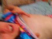 Tummy Belly Tits Titties TAMPON STRING! PinkMoonLust Gained Weight Drinking Christmas Holiday Eggnog 3/16