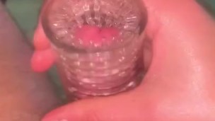 Edging my uncut cock