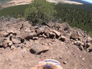 Quickie while hiking in New Mexico with a facial at the end.  6/16