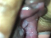 Extreme close up of real virgin wet creamy pussy  10/16