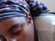 Ebony Teen giving sister's boyfriend head while sister at work lovely surprise facial  14/16