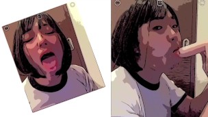 女装 男の娘 コスプレ ごっくん フェラチオ アニメ風 編集 Animated Voice Japanese Hentai Shemale Crossdresser Ladyboy blow job
