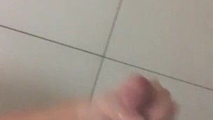 Fun time in the shower, Masturbation and unloads cum 