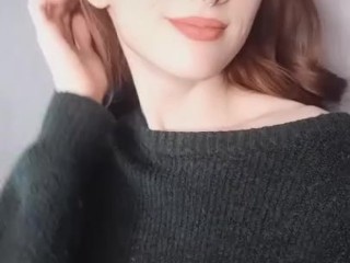 Naughty lustful girl gets naked on Tiktok