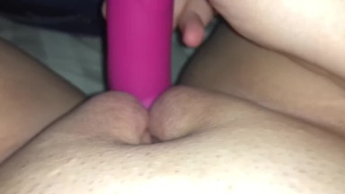 Teen Virgin Plays with Vibrating Dildo