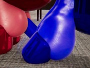 Among Us FUTA Blue and Red Fuck Each Other Doggystyle, Riding, Missionary, Titfuck 11/16