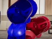 Among Us FUTA Blue and Red Fuck Each Other Doggystyle, Riding, Missionary, Titfuck 15/16