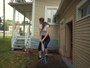 Sports Bra VS No Bra on a pogo stick - Piper Blush 14/16