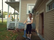 Sports Bra VS No Bra on a pogo stick - Piper Blush 15/16