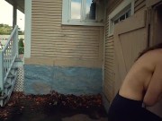 Sports Bra VS No Bra on a pogo stick - Piper Blush 16/16