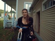 Sports Bra VS No Bra on a pogo stick - Piper Blush 4/16