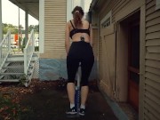 Sports Bra VS No Bra on a pogo stick - Piper Blush 9/16