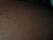 Young ebony Creampie masturbates with BBC