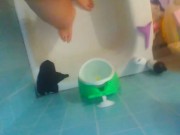 Hairy Onlyfans Piss Desperate Slut PinkMoonLust Girl Standing Pees HARD Potty Training Boy Urinal 5/16