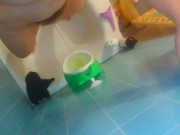 Hairy Onlyfans Piss Desperate Slut PinkMoonLust Girl Standing Pees HARD Potty Training Boy Urinal 7/16