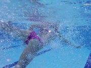 Elena Proklova spreading legs underwater 5/16