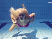 Elena Proklova spreading legs underwater 8/16