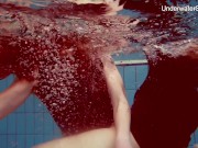 Diana Zelenkina and Simonna sexy brunettes in the pool 12/16