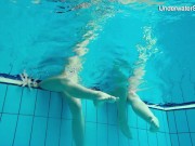 Diana Zelenkina and Simonna sexy brunettes in the pool 2/16