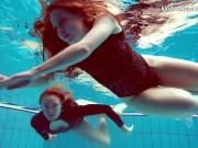 Diana Zelenkina and Simonna sexy brunettes in the pool 5/16
