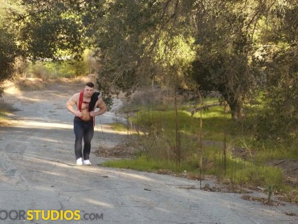 NextDoorStudios - Justin Matthews Pounds Ripped & Shirtless Hitchhiker