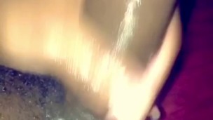 Stroking My Massive Blackk Oiled Up Cock Until I Explode All Over Myself