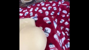 I’m playing with my huge cum.