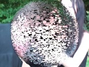 lady morgana dominate joschi with boot inhale and feet smelling outdoor 15/16