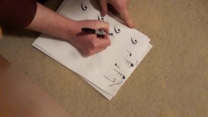 Cum-posing for Cello (Cumming on Sheet Music)