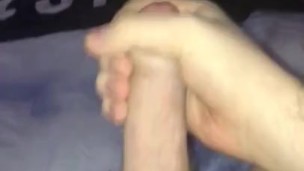 White Boy Jacking off in bed...