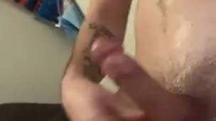 Young long dick gets stroked