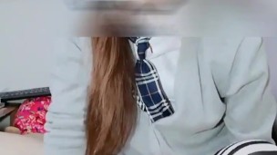 crossdresser sissy big dildo solo