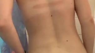 Fit Tall Blonde Milf Fucks Herself and Gets Big Ass and Tits Soapy