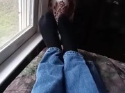 Relaxed sock feet