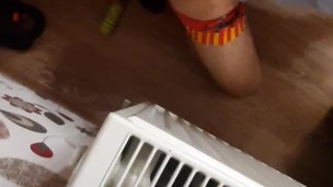 Playing with dildo