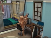Sex with Santa after the disco. fucks a student | whims sims 4 6/16