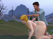 Couple hot sex in Cemetery
