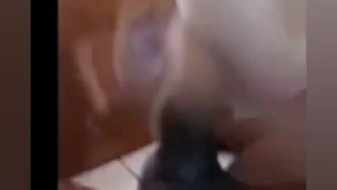 Big black cock pouring out cum like its raining