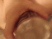 Girlfriend gets fucked with a bottle 6/16